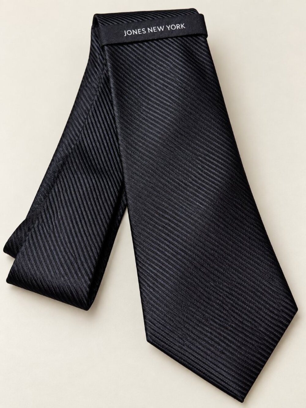 Sleek! Jones New York Black-on-Black Silk Tie